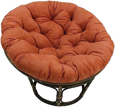 International Caravan Furniture Piece Rattan 42-Inch Papasan Chair with Micro Suede Cushion