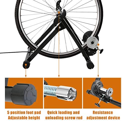 Bike Trainer Stand for Indoor Riding, Bicycle Exercise Training Stand with Magnetic Flywheel, Noise Reduction