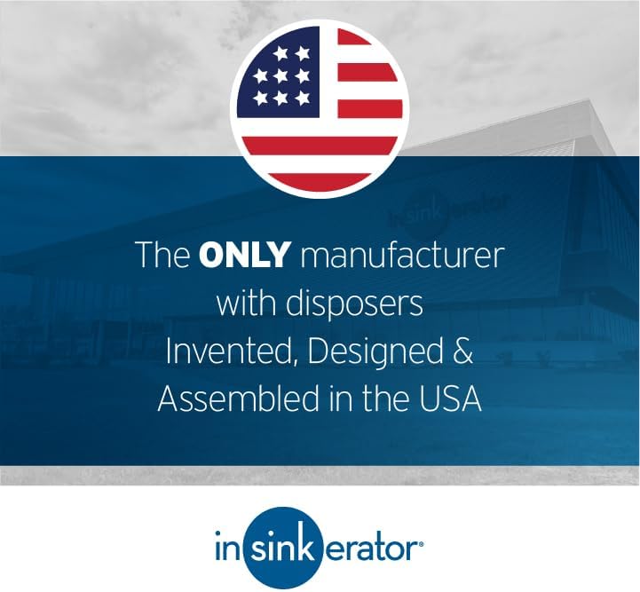 InSinkErator Badger 1 Garbage Disposal with Power Cord, Badger Series 1/3 HP Continuous Feed Food Waste Disposer