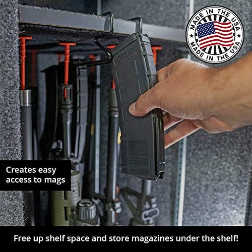 Magminder Undershelf Magazine Rack - Stores AR, AK, PMAG, and Double Stack Magazines with baseplates - reimagine Your Gun Safe Products!