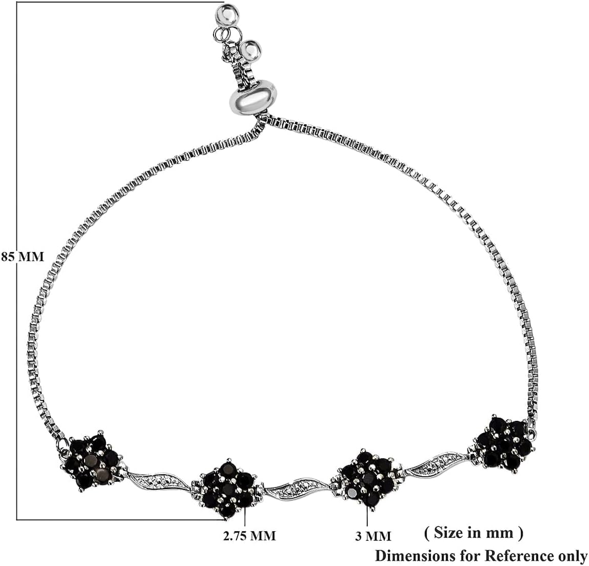 SHOP LC DELIVERING JOY Stainless Steel Bolo Bangle Bracelet for Mom Daughter Wife Women - Cute Sparkling Durable Bracelets Bangles Her Craftmanship