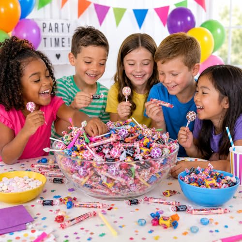 Fun Express Bulk Candy Variety Pack, 9 lb, 1000 Pcs | Individually Wrapped, Assorted Candy Mix, For 4th of July, Halloween, Piñata Filler