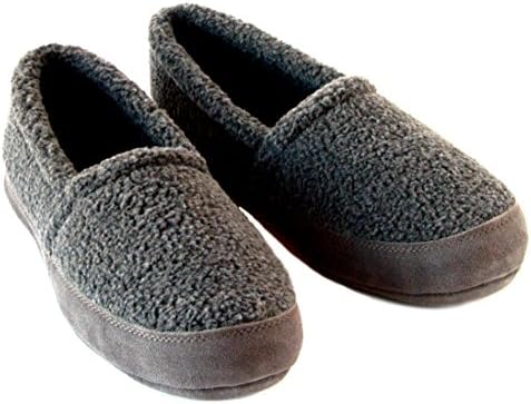 Men Perfect Mocs Fleece House Slippers Moccasin-Style Suede Sole