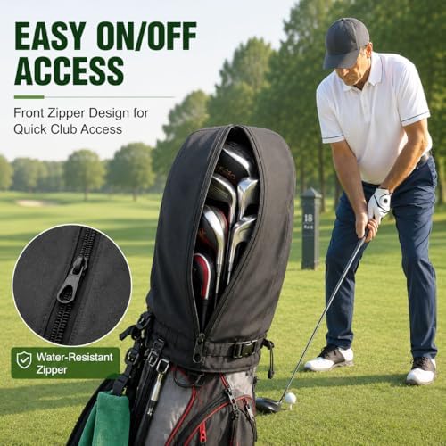 Golf Bag Cover for Datrek Go Lite Hybrid 2018–2026, Cart & Stand Bag Cover with Water-Resistant Zipper, Adjustable Buckle Strap
