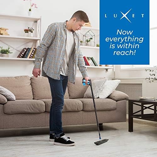 Grabber Reacher Tool, [Updated Version] Long 32” Steel Foldable Pick Up Stick with Strong Grip Magnetic Tip for Store Shelves