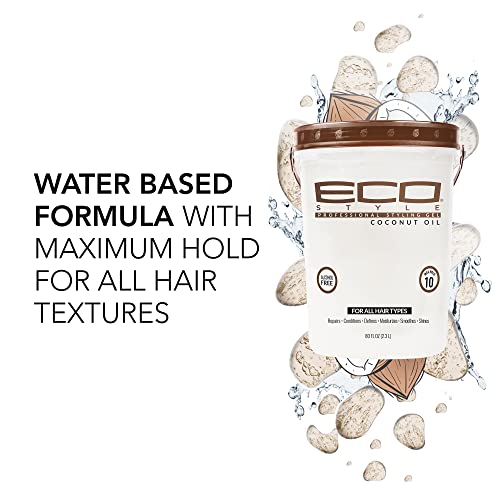 Eco Style Gel Olive Oil Styling - Adds Shine and Tames Split Ends - Delivers Moisture to Scalp - Nourishes And Repairs - Provides Weightless and Superior Hold - Ideal for all Hair - 8 oz