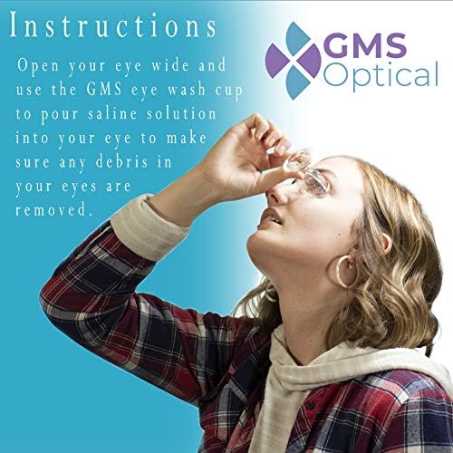 Glass Eye Wash Cup - Soothing Relief from Allergens, Irritants, Makeup, Dust, Dry Eyes and More - Use With Distilled Water or Saline (10 mL Volume)