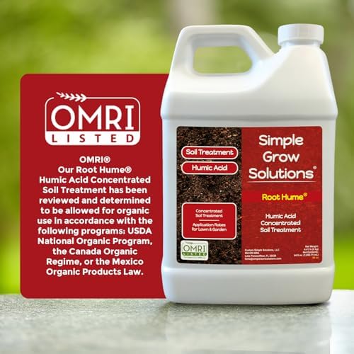 Raw Organic Soil Conditioner- Root Hume- Simple Grow Solutions- Natural Plant & Lawn Treatment- Nutrient Food Enhancer- Concentrated Liquid Humic - Grass, Tomatoes, Citrus, Flowers, Vegetables