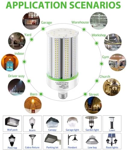GTAREN 2-Pack 50w Corn LED Light Bulb, E26/E39 led Bulbs, 120-277v 5000k