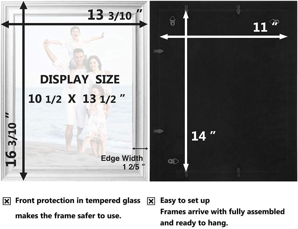 LaVie Home 8x8 Picture Frames (1 Pack, Gold) Square Photo Frame Set with High Definition Glass for Wall Mount & Table Top Display