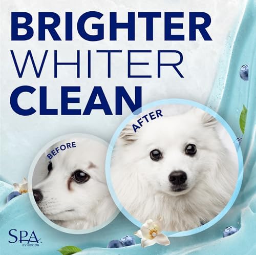 TropiClean SPA Tear Stain Remover for Dogs, Blueberry Facial Shampoo, 8oz | Tear Stain Remover | Whitening & Brightening | Tearless | Odor Eliminator | Made in USA