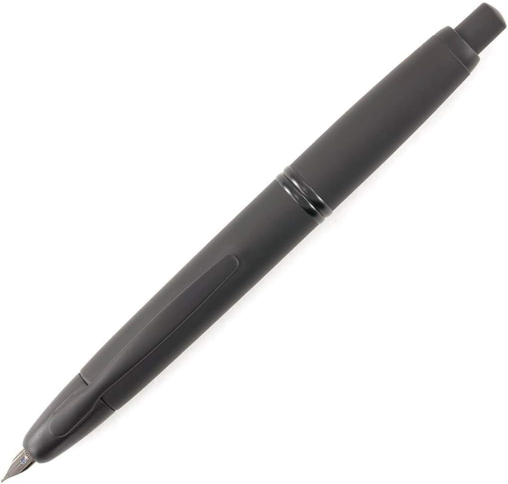 PILOT Vanishing Point Collection Refillable & Retractable Fountain Pen, Matte Black Barrel, Blue Ink, Fine Nib (60580)