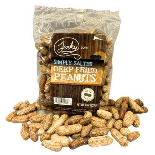 Jerky.com Deep Fried Spicy Hot Peanuts in Shell 3 Pack - Bold & Savory Peanuts - Roasted Spicy Peanuts in Shell for Human - USA Grown, Ultimate Spicy Gourmet Gift Peanuts (30oz Total)