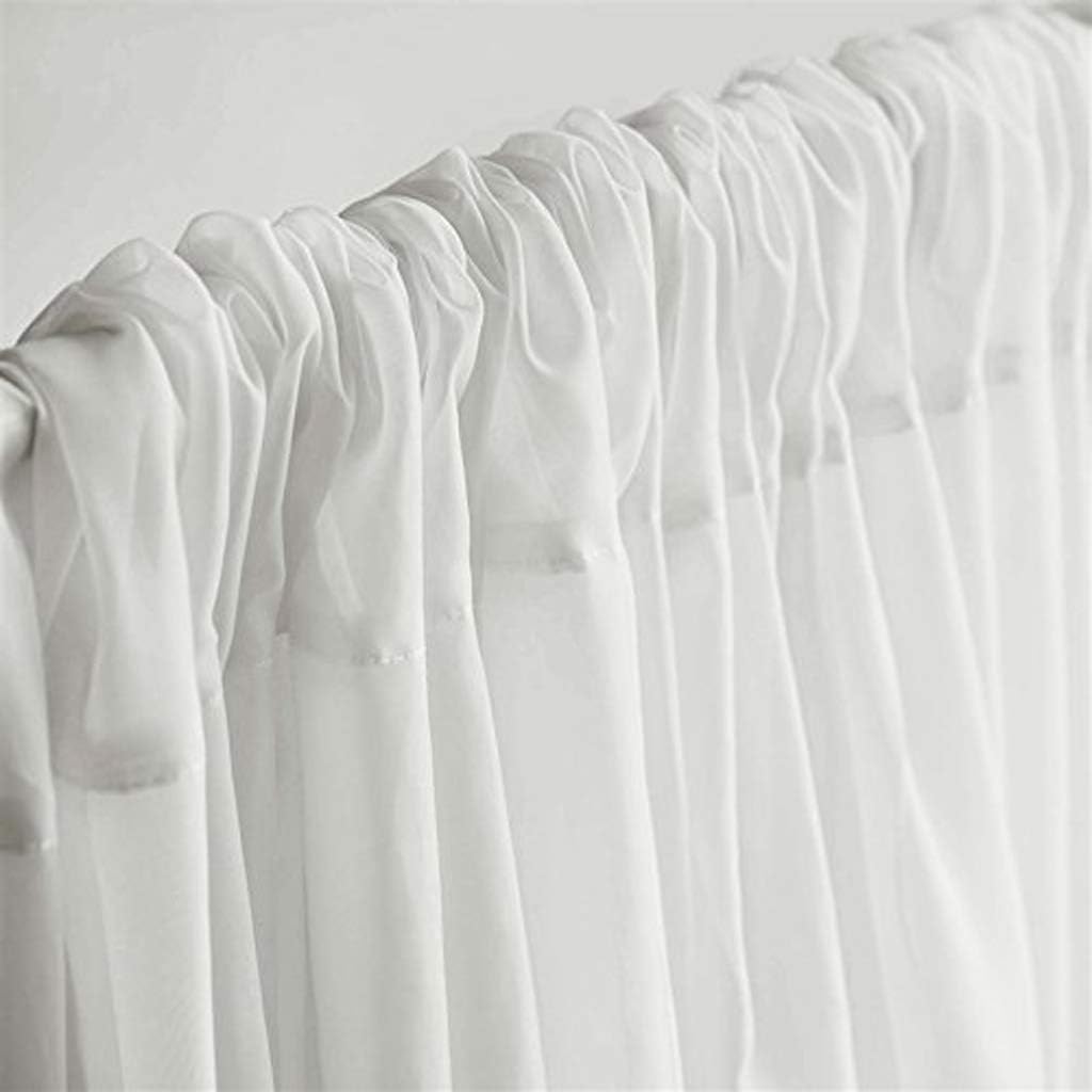 AK TRADING CO. 120" Wide (10Ft Wide) Sheer Voile Drape Panels for Backdrop, Wedding Events, Ceiling Drapes, Event Masking, & Decor - Select from 6ft to 50ft Length. (10 feet x 20 feet, Red)