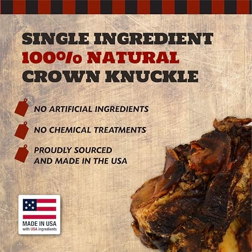 THE COUNTRY BUTCHER Crown Knuckle Beef Dog Bones, Natural Chew, USA, 4 Ct