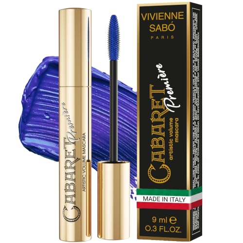 Vivienne Sabó Cabaret Premiere Black Mascara, Volume and Length, Defining, Curling, No Flaking, No Clumping, Smudge Proof, Washable, Cruelty-Free, Made in Europe, (01 Black), 0.3 Fl Oz, 1 Pack