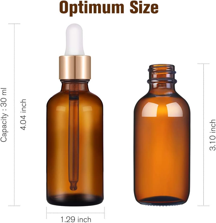 PrettyCare Glass Eye Dropper Bottles 99 Pack
