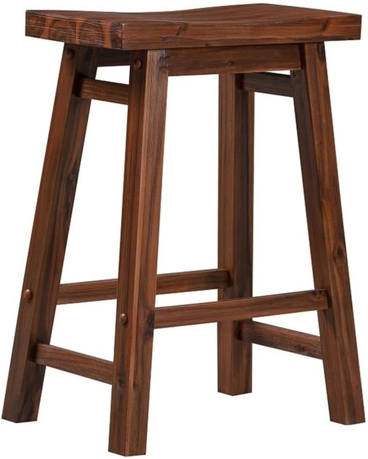Boraam Sonoma Saddle Stool, Chestnut