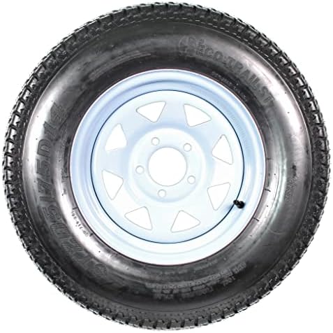 eCustomrim 2-Pack Trailer Tire Rim Assembly ST205/75D14 LRC 5 Lug White | 14 Inch 205/75D14 Load Range C 6 Ply Tire