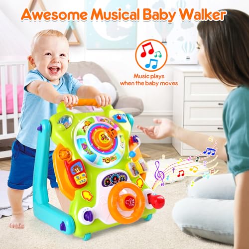 3-in-1 Baby Walker Sit to Stand Toy Activity Center for Infant Toddler 6M+
