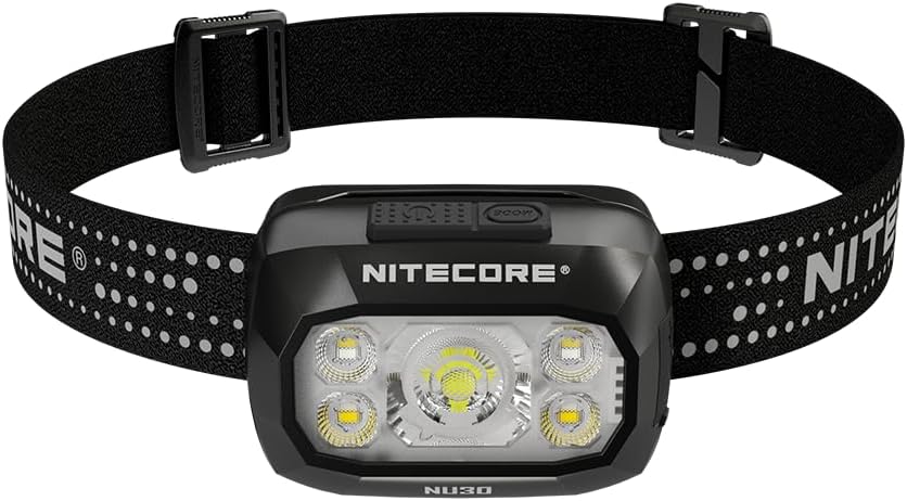 Nitecore NU30 500 Lumen LED Rechargeable Headlamp with White and Red Beams