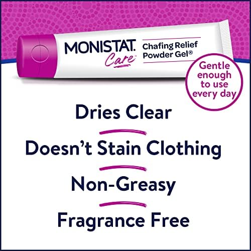 Monistat Chafing Relief Powder Gel, Long-Lasting Protection, 1.5 Oz | Protects Skin, Safe to Use Every Day, Anti-Chafing Protection for Bikini Area, Thighs & Bra Lines