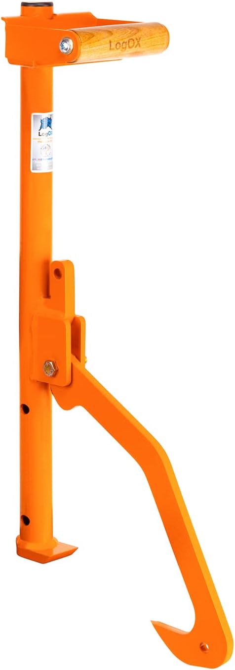 Hauler - 21” Cant Hook Log Roller and Carrier | Orange Powder-Coated Log Hauler Hand Tool for Firewood Harvesting, Brush or Tree Removal. (Patented, Made in USA, With A Warranty)