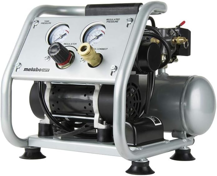 Metabo HPT Quiet Air Compressor, Portable 1 Gallon Oil-Free Air Compressor, Ultra-Quiet Operation at 59 dB