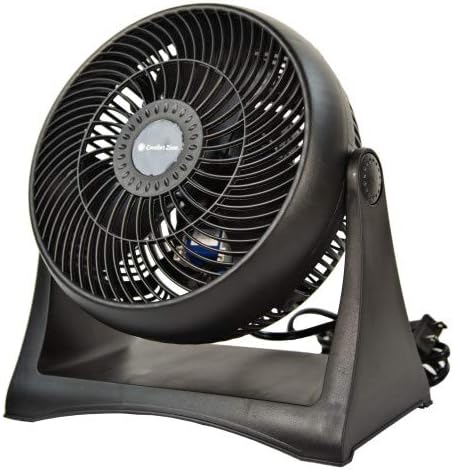 Comfort Zone Table Fan, 8 inch, 3 Speed, Personal Fan, Electric, Wall Mountable, 180 Degree Adjustable Tilt, Tabletop Fan, Desk Fan