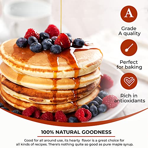 Turkey Hill Sugarbush International Gold Medal Winner Grade A Maple Syrup, Canadian Maple Leaf Glass Bottle (25.36 Fl Oz)