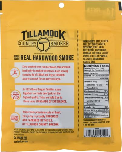 Tillamook Country Smoker Zero Sugar Keto Friendly Beef Jerky, Original, 2.2 Ounce