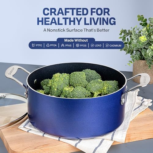 GRANITESTONE 20 Pc Kitchen Pots and Pans Set Non Stick Cookware Set, Kitchen Cookware Sets with Deep Frying Pan Set, Bakeware, & Steamer