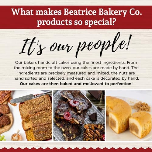 Beatrice Bakery Co. No Sugar Added Fruit Cake, Grandma's Baked Fresh Delicious Dessert Fruit Cake with No Added Sugar, Est. 1917 (24 oz Box)