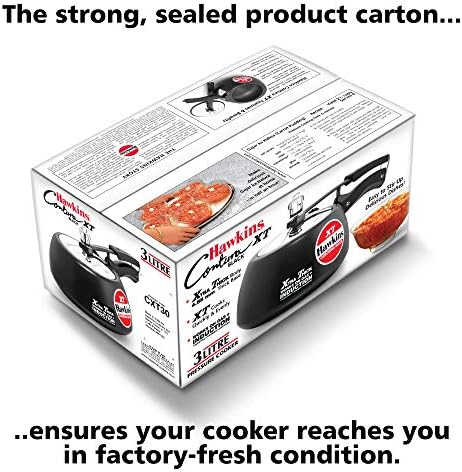 Hawkins Contura Hard Anodized Induction Compatible Extra Thick Base Pressure Cooker, Black, 5L