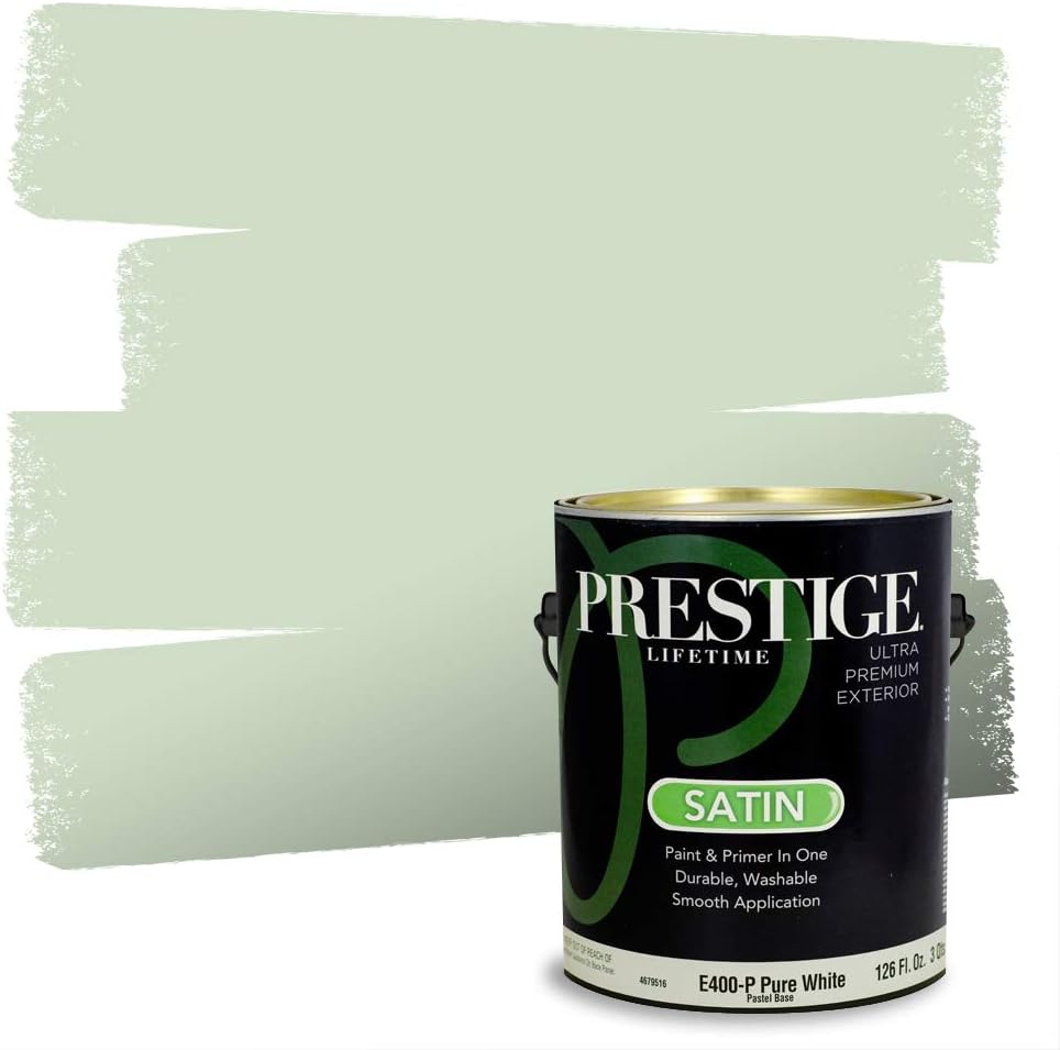 PRESTIGE Paints Exterior Paint and Primer In One, 1-Gallon, Semi-Gloss, Comparable Match of Sherwin Williams* Shamrock*