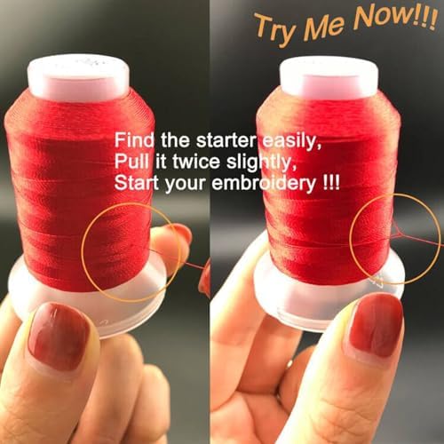 New brothread 40 Colors Polyester Embroidery Machine Thread Kit | Colors Compatible with Brother, 40WT, 500M/550Y spool