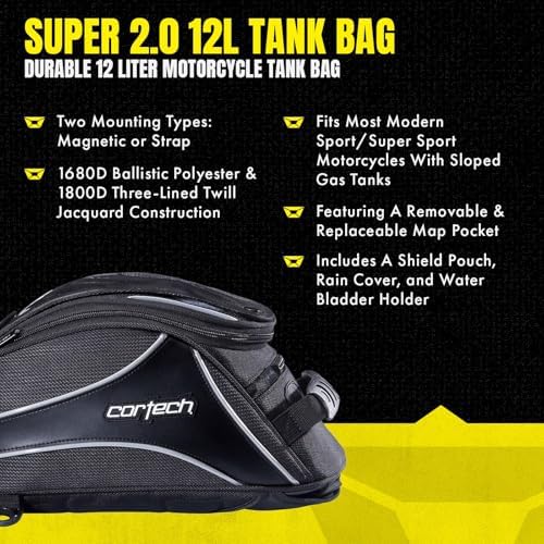cortech Super 2.0 12L Motorcycle Tank Bag