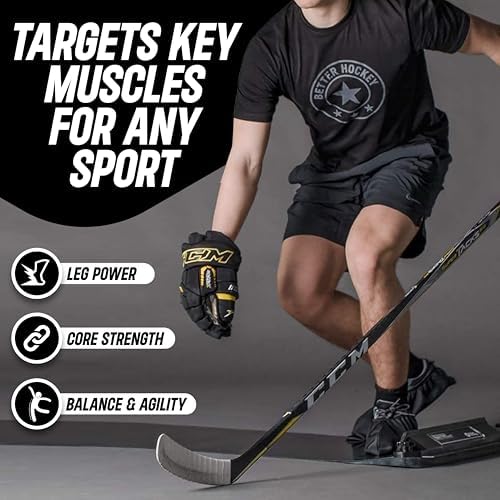 Better Hockey Extreme Slide Board - Portable IceHockey Training Aid, For Stamina, Endurance, Strength, Agility and Speed - Used by the Pros