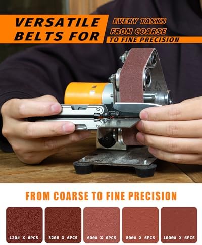Mini Belt Sander, Electric Small Sander Knife Sharpener, 5"x6.8"x5.5" | Compact Design, Multi-Purpose, Electric Powered, Knife Sharpening, Portable Sander