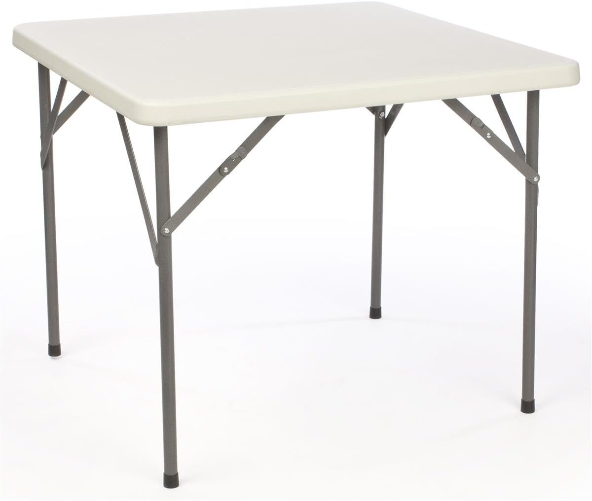 Displays2go Square Folding Table with Molded Top, 34 Inch