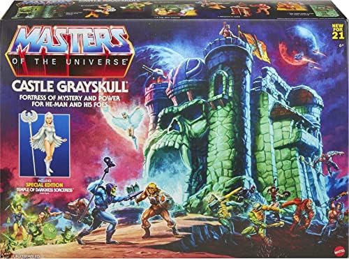 Masters of the Universe Mattel Masters of the Universe Origins Playset & Action Figure, Castle Grayskull with Scorceress, MOTU Toy, 4 Rooms