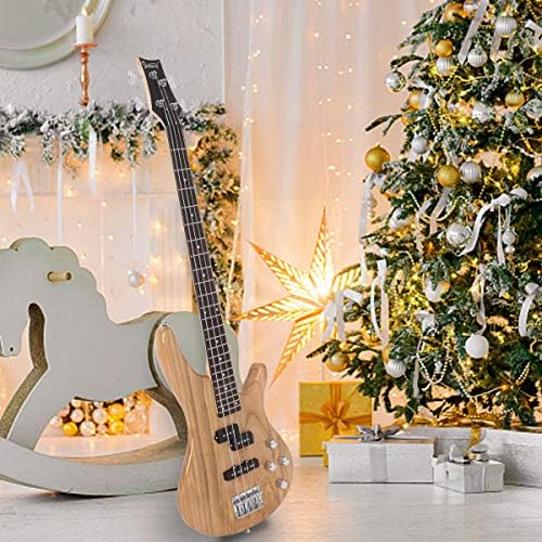 GLARRY GIB Series 4 String Electric Bass Guitar Beginner Kit Full Size with 20W AMP, Strap, Bag and Accessories (Burlywood)
