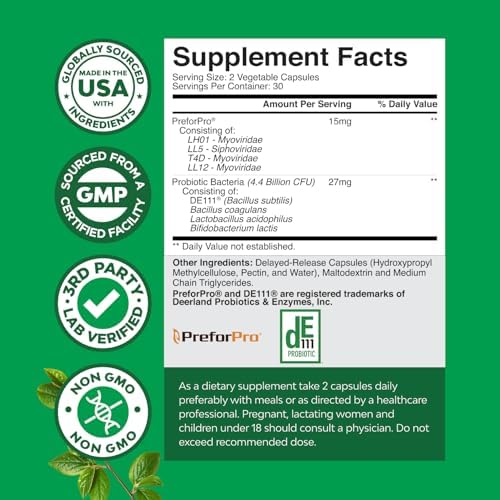 Prebiotics and Probiotics Gut Health Supplement-Super Potent Digestive Health Acidophilus Probiotic Capsules with Men & Womens Probiotics &