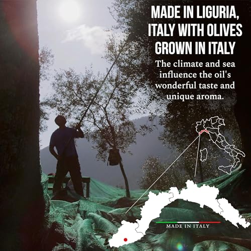 ROI Extra Virgin Olive Oil from Italy - Cucina Ligurian, First Cold Pressed, Pure, Polyphenol Rich Italian EVOO - 34 fl oz (1 Liter)