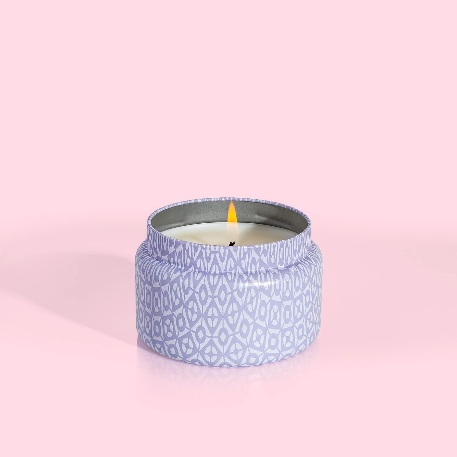Capri Blue Volcano Printed Travel Tin Jar Candle - Luxury Candle with a Long Lasting Soy Wax Blend - Scented with Tropical & Fruity Fragrance (Blue Color, 8.5 oz)