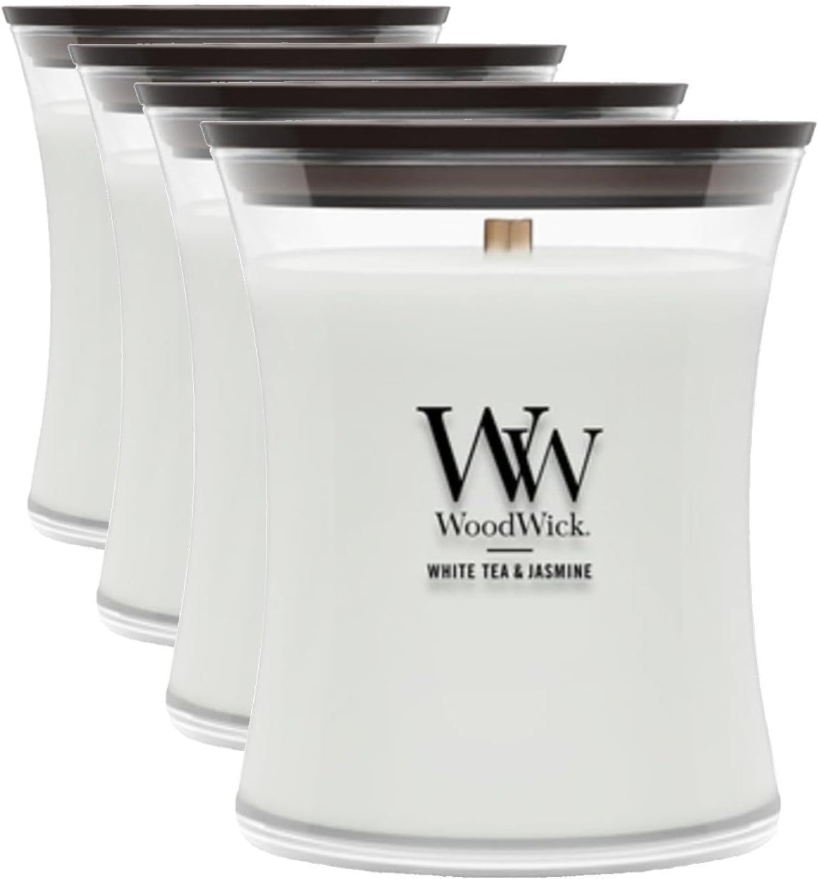 WoodWick Lavender Spa Gifts for Women and Men, 9.7 oz Medium Hourglass Candle with Crackling Wick
