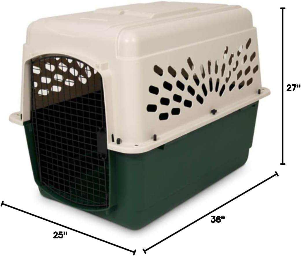 Petmate Ruffmaxx Camouflage Dog Kennel Pet Carrier & Crate 40" (70-90 Lb), Outdoor and Indoor for Large, Medium, and Small Dogs - Made from Recycled Material w/ 360-Degree Ventilation, Made in USA