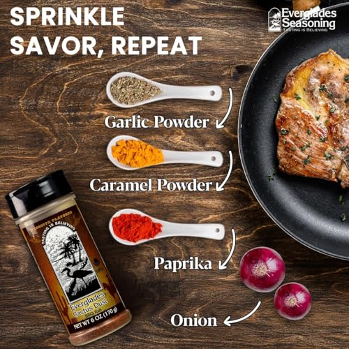 Everglades Cactus Dust BBQ Seasoning - Gluten Free - Mesquite, 6 oz | Southern Cuisine Blend, No Pesticides, Caramelized Crust