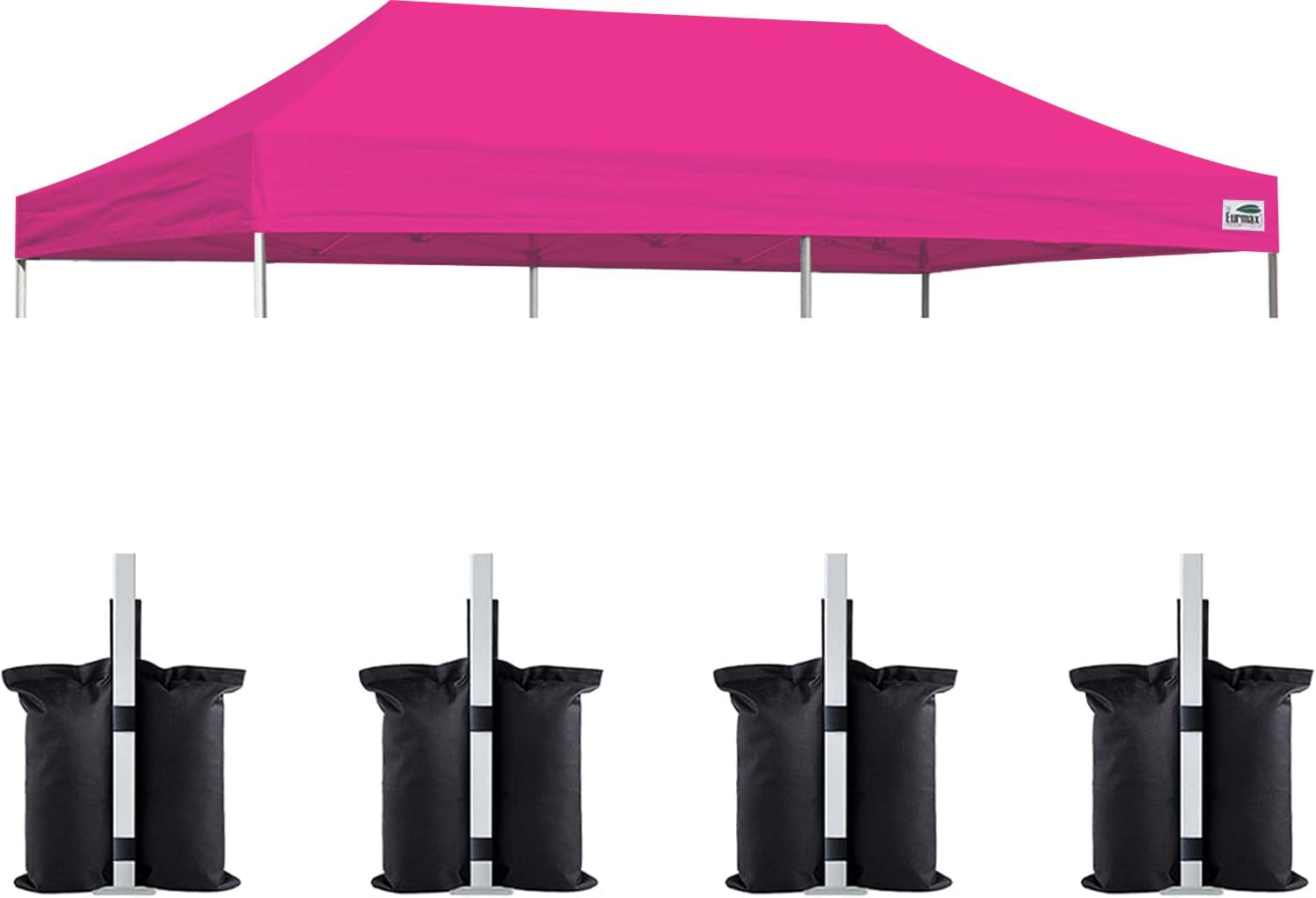 Eurmax USA 10x10 Pop Up Canopy Replacement Top,Universal Instant Canopy Cover ONLY,Heavy Duty UPF 50+ UV Protection,Water & Wind Resistant Tarp,30+ Colors Available,Bonus 4 Sand Bags (White)