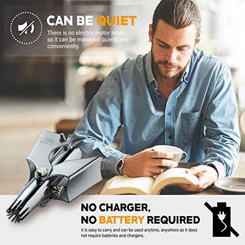 ROYAL [Made in Korea] Nose Hair Trimmer for Men Birdie, Manual, Battery-Free, Waterproof, Painless with Twelve Dual-Edged Blades, Present, Gift
